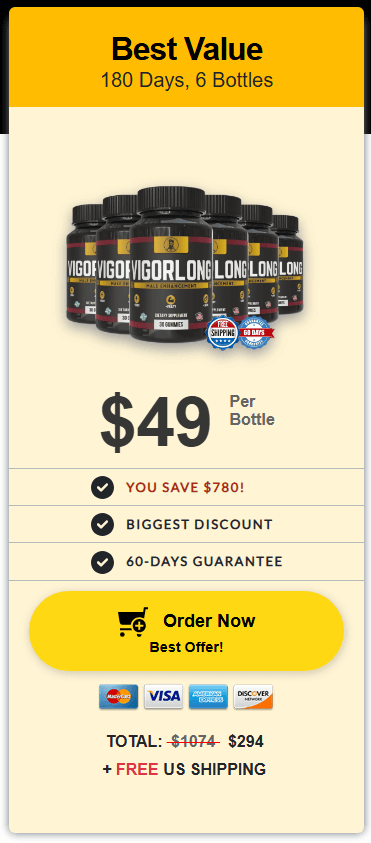 VigorLong 6 bottles